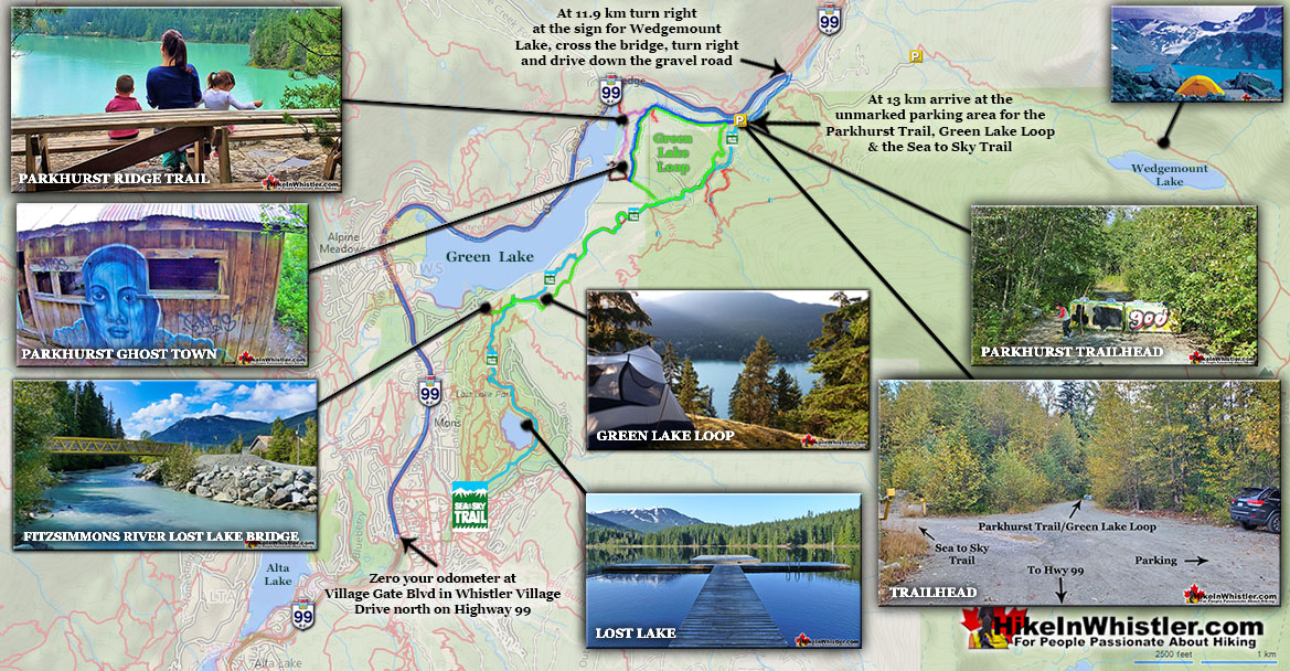 Green Lake Loop Directions Map