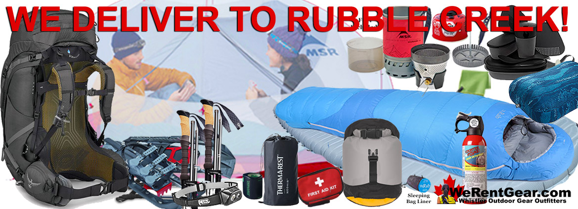 Camping Gear Rental Whistler and Garibaldi Park