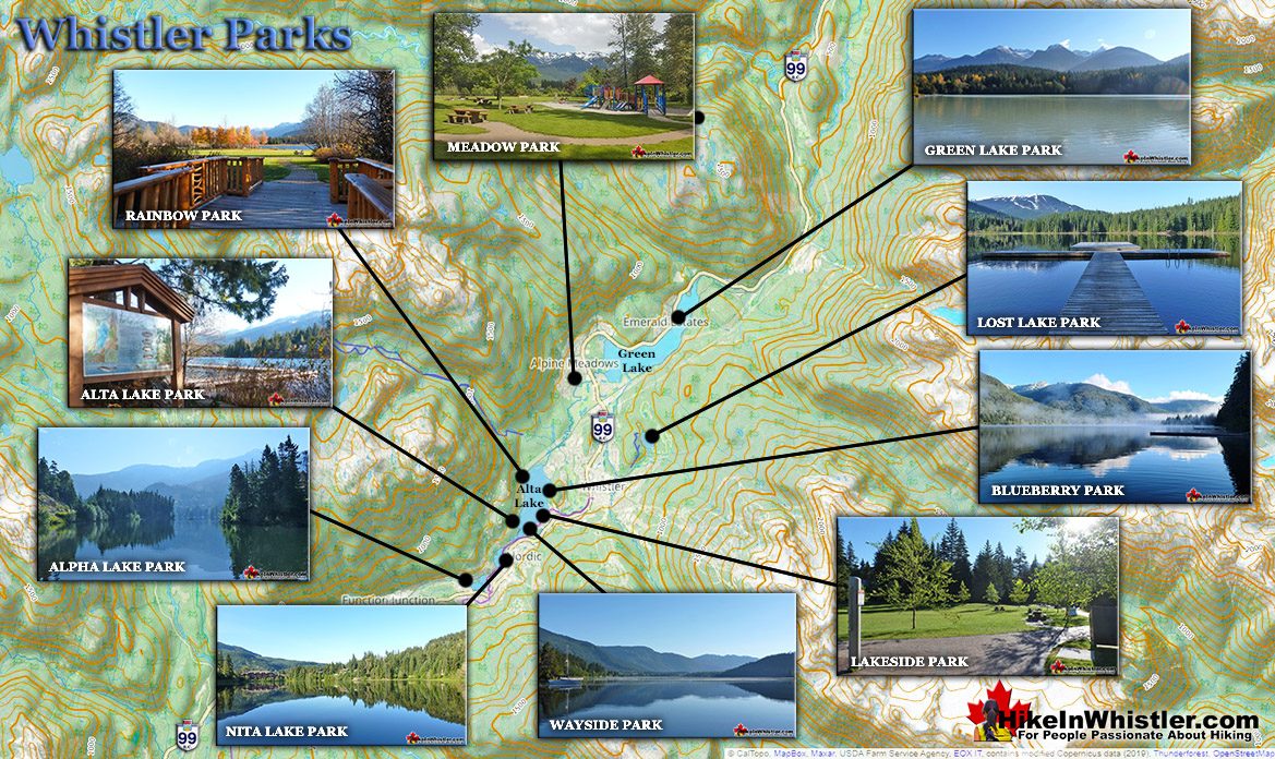Best Whistler Parks Map