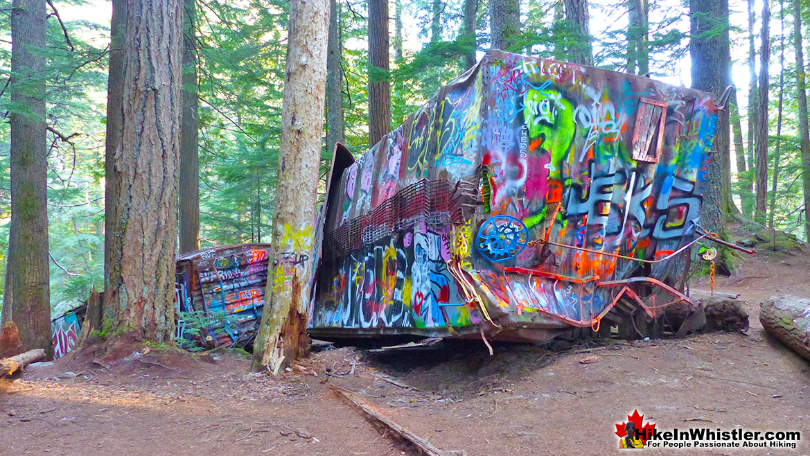 Whistler Train Wreck Art Hidden Car Outside