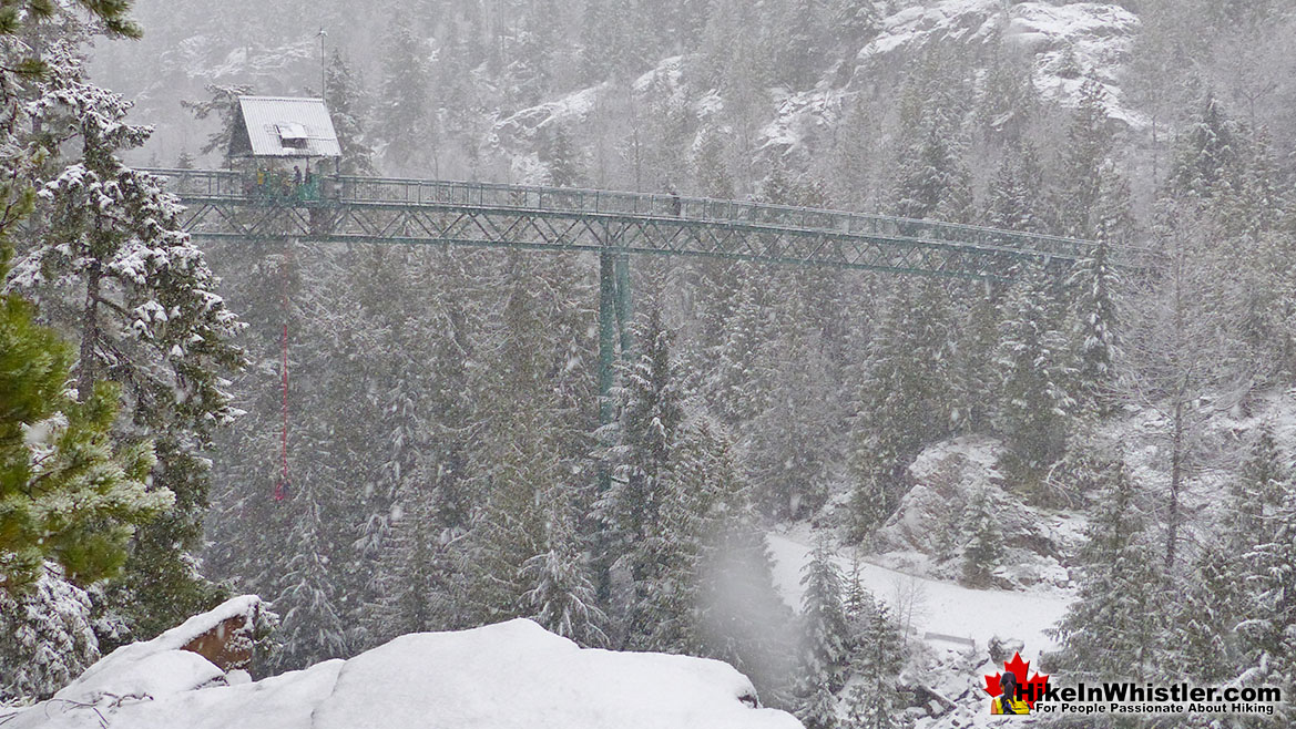 Whistler Bungee Bridge Snowy Day