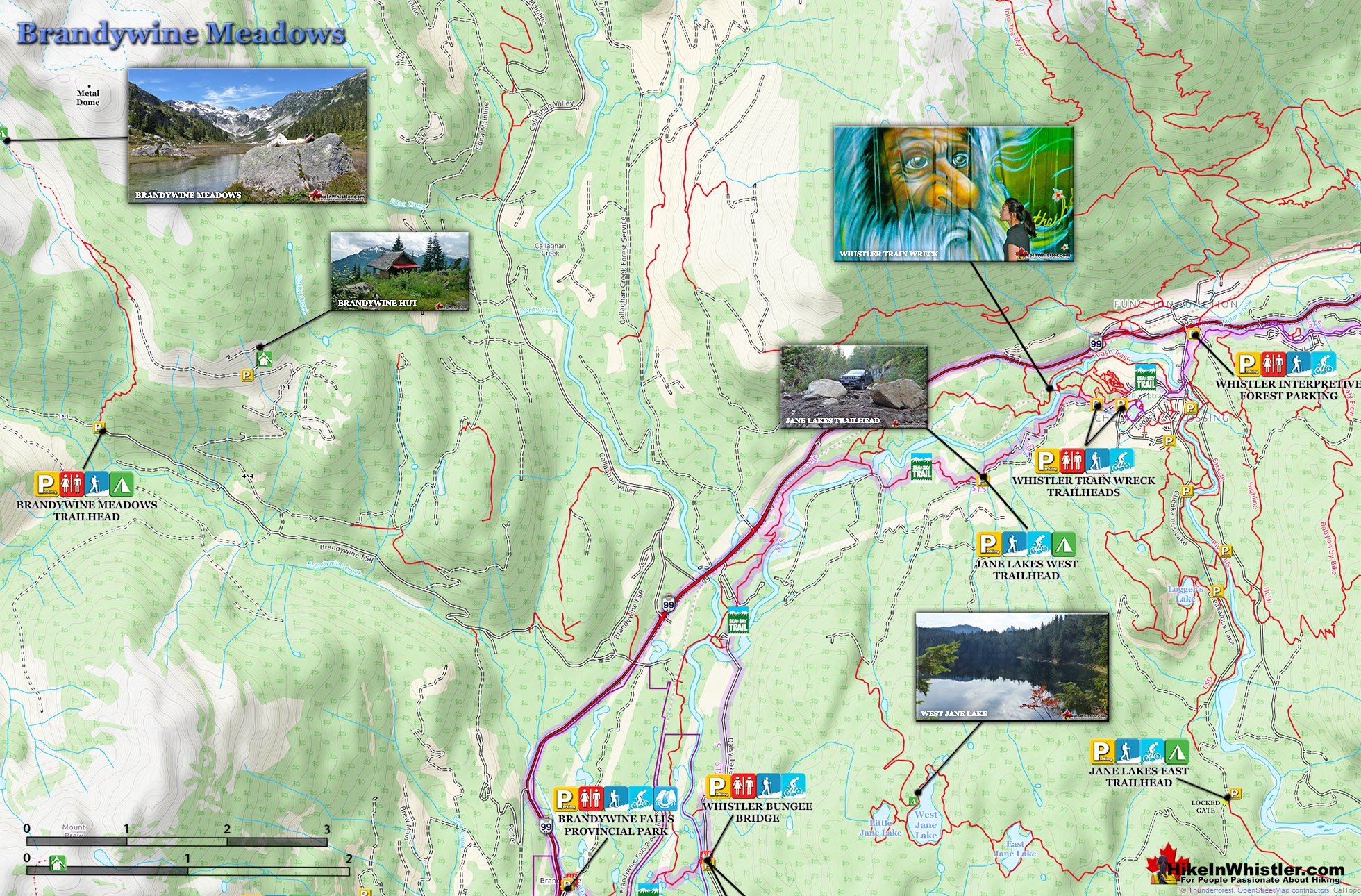 Brandywine Meadows hiking and camping near Whistler, BC