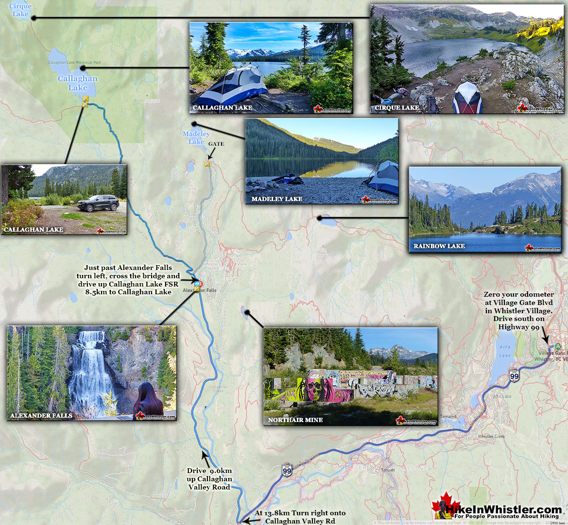 Callaghan Lake Directions Map v10