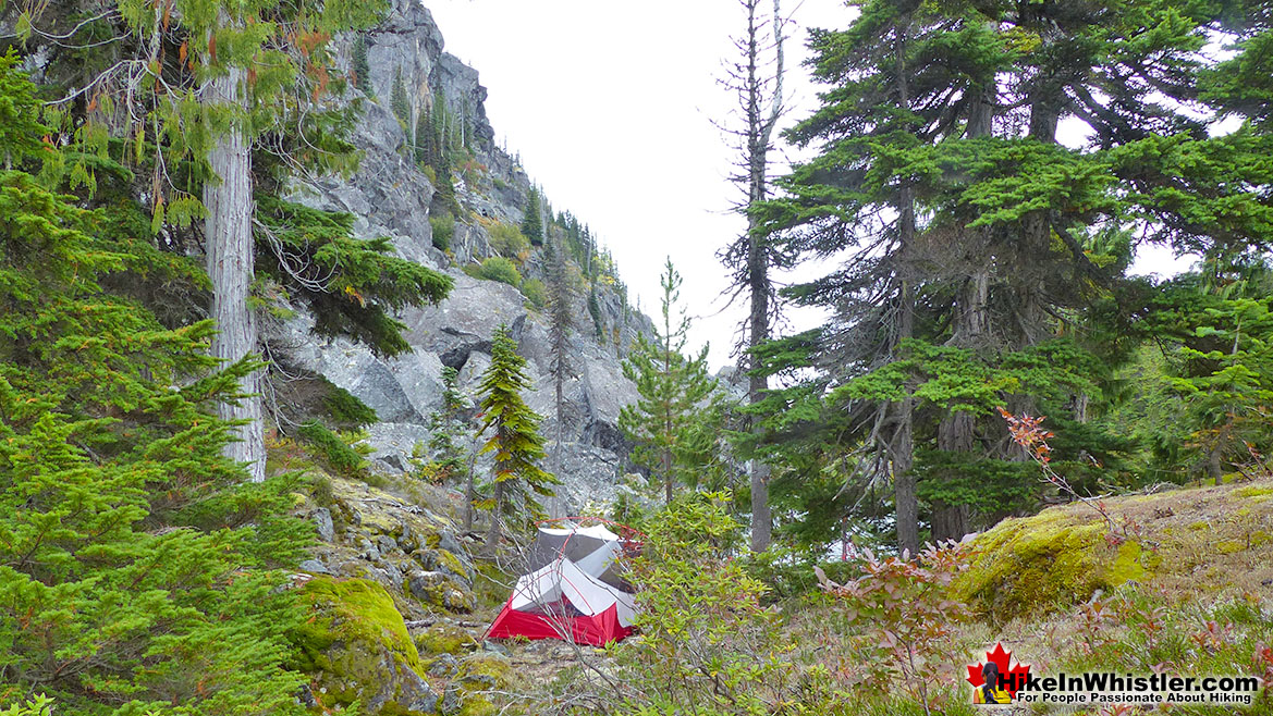 Newt Lake Tent and Boulders