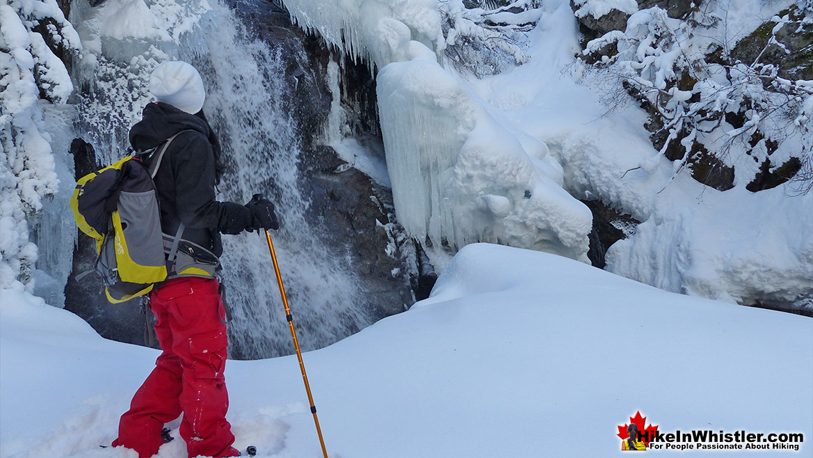 Rainbow Falls Hike in Whistler in January