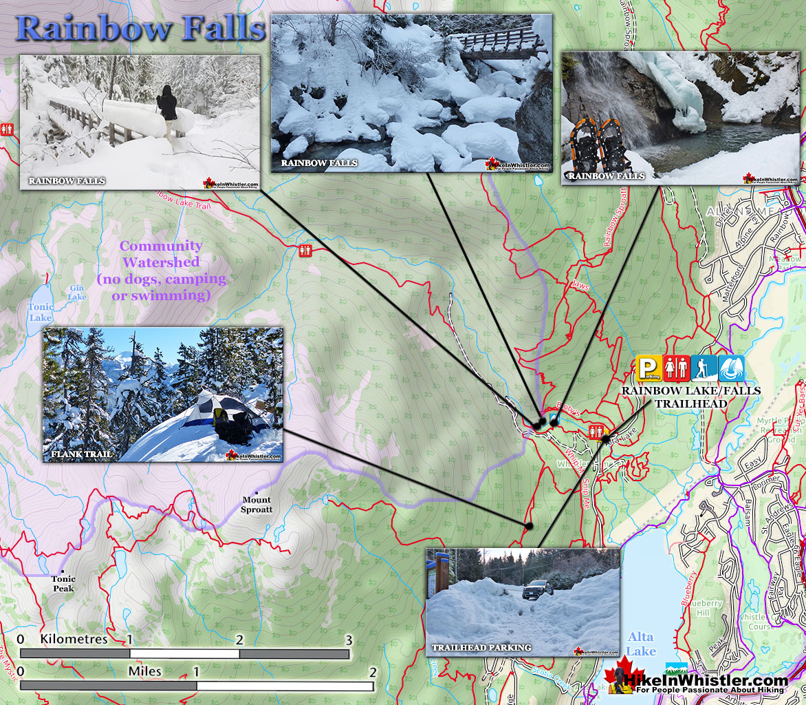 Rainbow Falls Snowshoe Map v13